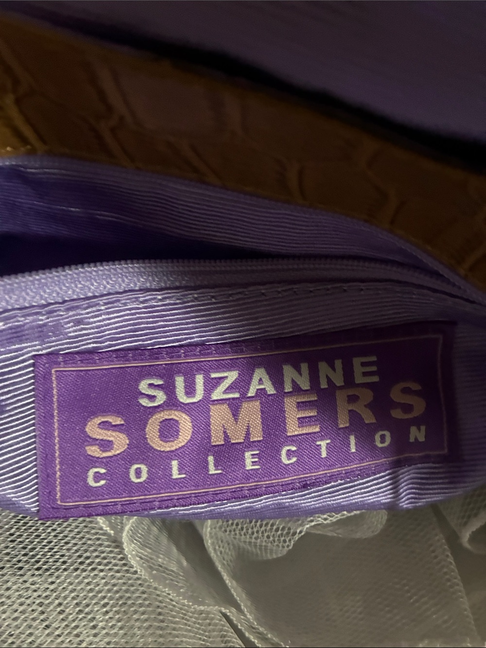 Suzanne Somers Tan Tote with Gold Accents